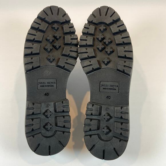 Jenni Kayne Leather Lug Mule Black Chunky  Shoes Size 40 / US 10 - Picture 7 of 7